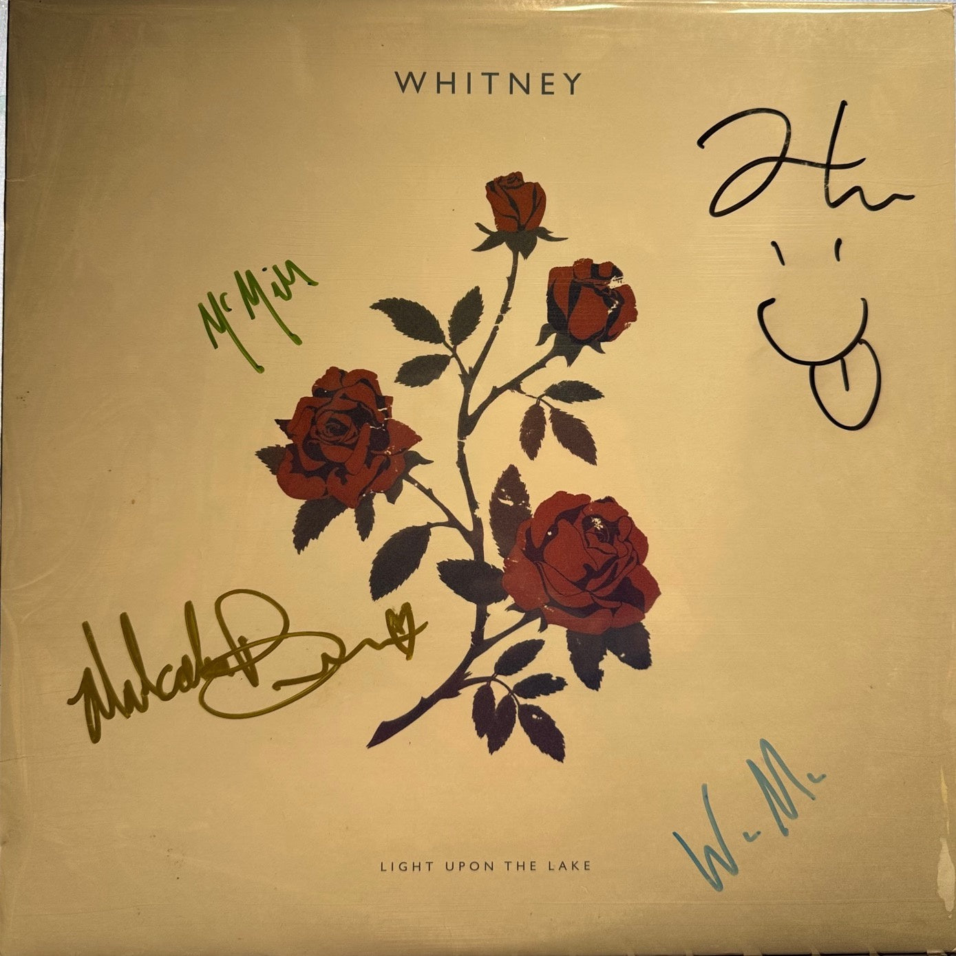 Signed Autographed Full Band - Whitney - Light Upon the Lake - New LP Record 2016 Secretly Canadian White Vinyl, Tattoo - Indie Rock - Shuga Records