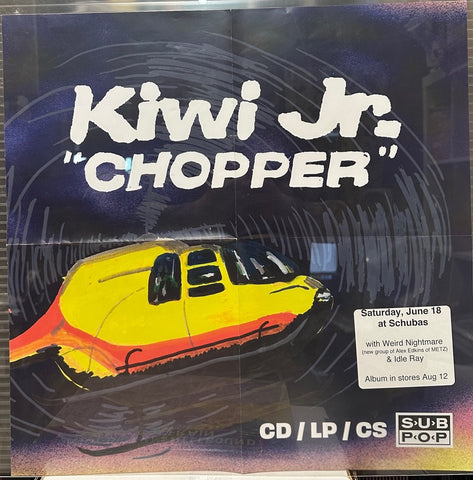 Kiwi Jr. – Chopper - 2022 Sub Pop Chicago Promo Poster Print 19 3/4" x 19 3/4"”
