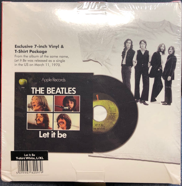 The Beatles ‎– Let It Be / You Know My Name - New 7" Single Record 2011 Apple/Captiol USA Target Exclusive Vinyl & L/XL T-Shirt - Rock & Roll - Shuga Records
