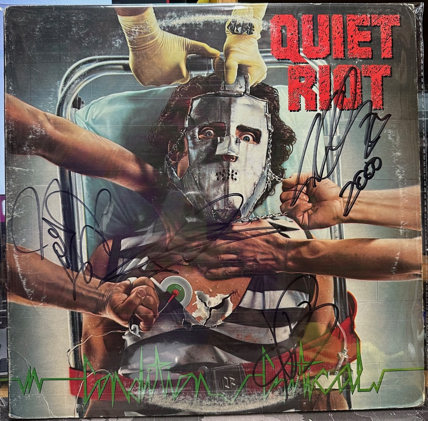 Signed Autographed - Quiet Riot ‎– Condition Critical - VG+ LP