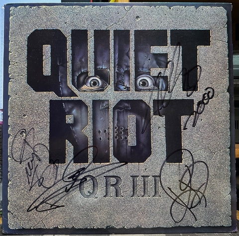 Signed Autographed - Quiet Riot – QR III - VG+ LP Record 1986 Pacha USA Vinyl - Heavy Metal / Hard Rock