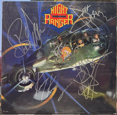 Signed Autographed - Night ranger - 7 Wishes - VG+ LP Record 1985 MCA USA Vinyl - Hard Rock / Pop Rock
