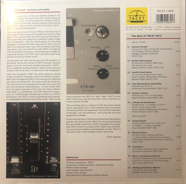 Various ‎– Best Of Tacet 2013 - New LP Record 2018 TACET German Import 180 gram Audiophile Vinyl - Classical - Shuga Records