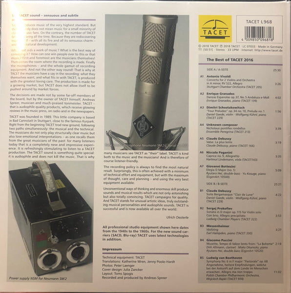 Various ‎– Best Of Tacet 2016 - New LP Record 2018 TACET German Import 180 gram Audiophile Vinyl - Classical - Shuga Records