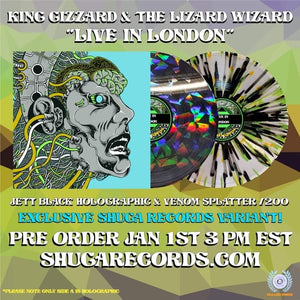 King Gizzard And The Lizard Wizard - Live In London 2019 - New 2 LP Record 2022 Shuga X Romanus Holographic & Splatter Colored Vinyl (200 made) - Psychedelic Rock - Shuga Records