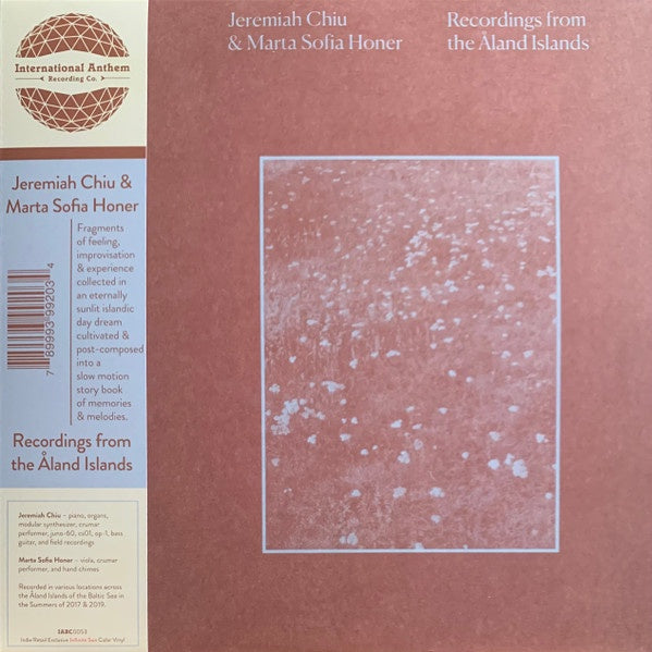 Jeremiah Chiu & Marta Sofia Honer - Recordings From The Åland Islands - New LP Record 2022 International Anthem Vinyl, Insert & OBI - Electronic / Ambient / Minimal - Shuga Records
