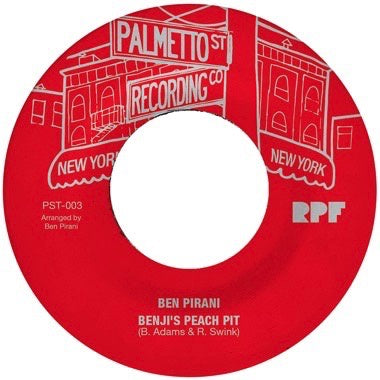 Ben Pirani – Benji's Peach Pit / Evolfo - New 7" Single Record 2022 Palmetto St / Colemine Vinyl - Soul / Psychedelic