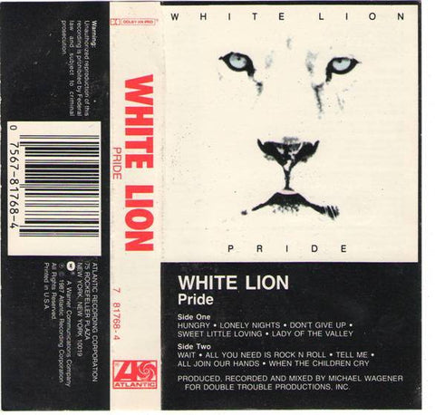 White Lion – Pride - Used Cassette Atlantic 1987 USA - Rock