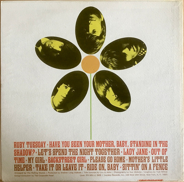 The Rolling Stones – Flowers (1967) - VG+ LP Record 1971 London USA Vinyl - Blues Rock - Shuga Records