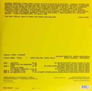 Chick Corea / Circle ‎– Paris - Concert (1972) - New 2 LP Record 2017 ECM German Import 180 gram Vinyl & Download - Jazz / Free Jazz / Avant-garde Jazz