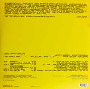 Chick Corea / Circle ‎– Paris - Concert (1972) - New 2 LP Record 2017 ECM German Import 180 gram Vinyl & Download - Jazz / Free Jazz / Avant-garde Jazz - Shuga Records