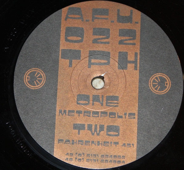 TPH – Metropolis - New 12" Single Record 1998 A.F.U. Germany Vinyl - Techno