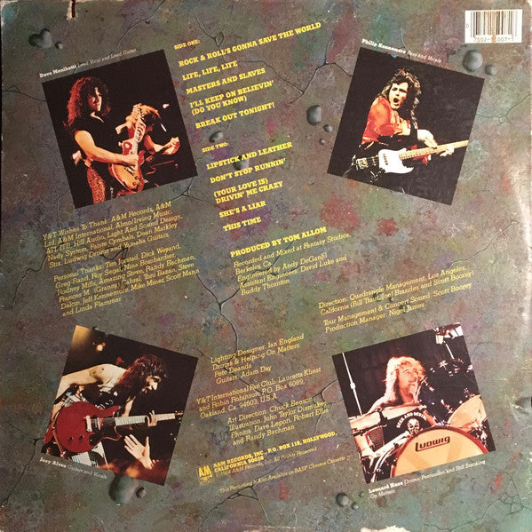 Y & T – In Rock We Trust - VG+ LP Record 1984 A&M USA Vinyl - Hard Rock / Heavy Metal - Shuga Records