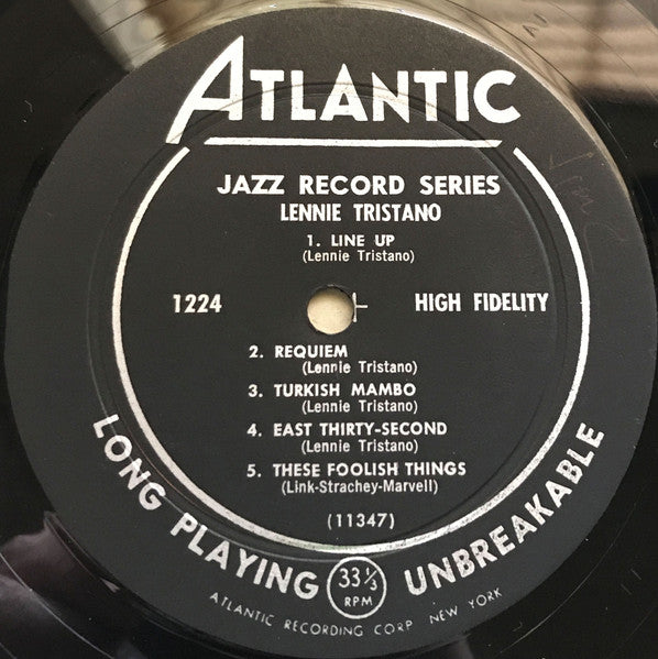 Lennie Tristano – Lennie Tristano - VG+ LP Record 1955 Atlantic USA Mono Vinyl - Jazz / Cool Jazz - Shuga Records