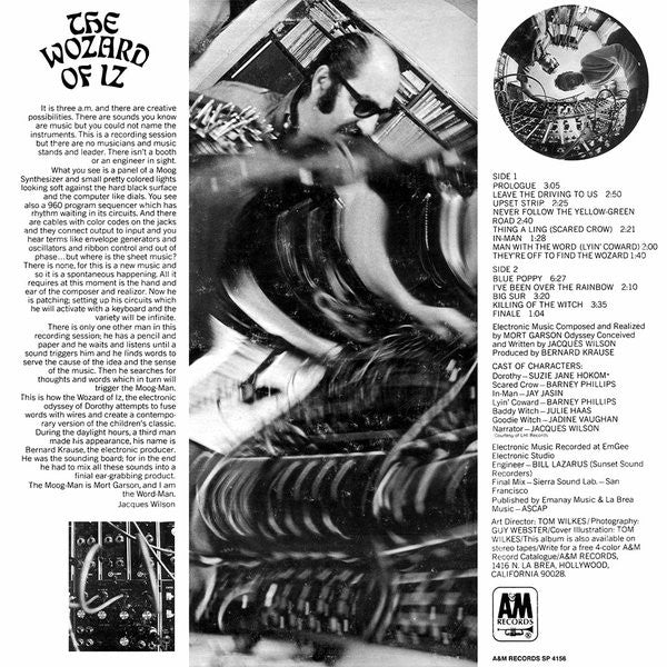 Mort Garson  & The Wozard Of Iz ‎– An Electronic Odyssey - VG+ LP Record 1968 A&M USA Vinyl - Electronic / Experimental / Moog - Shuga Records