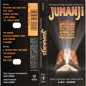 James Horner – Jumanji - Original Motion Picture Soundtrack - Used Cassette Epic 1995 USA - Soundtrack