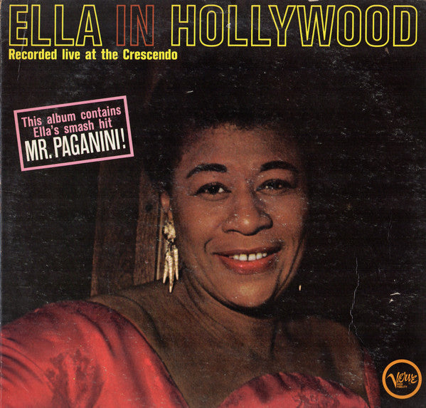 Ella Fitzgerald ‎– Ella In Hollywood - VG LP Record 1961 Verve USA Mono Vinyl - Jazz / Swing - Shuga Records