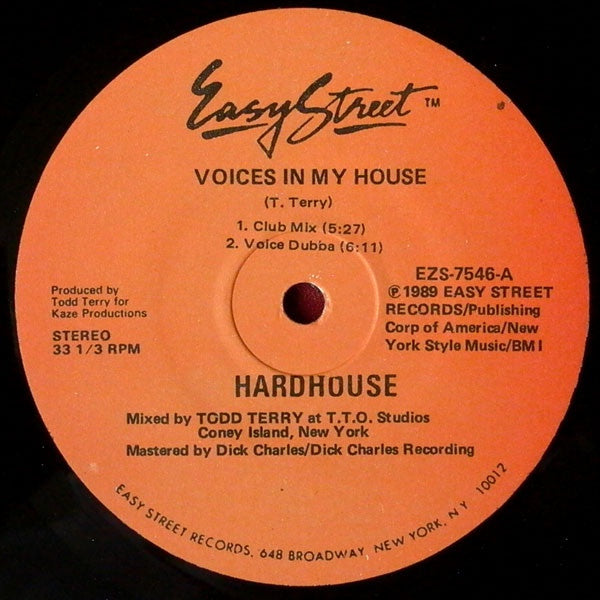 Hardhouse (Todd Terry) - Voices In My House - VG 12" Single Record 1989 Easy Street USA vinyl - House / Deep House - Shuga Records