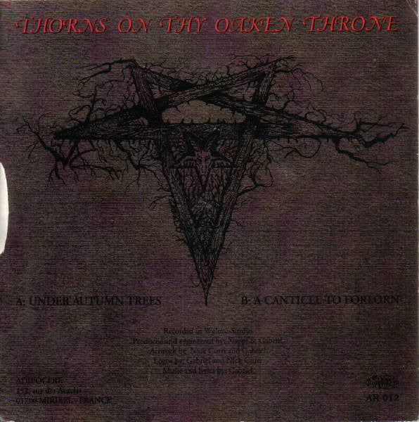 Wings – Thorns On Thy Oaken Throne - VG+ 7" Single Record 1993 Adipocere France Vinyl & Insert - Doom Metal / Death Metal - Shuga Records