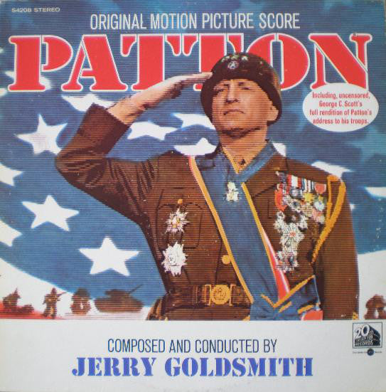 Jerry Goldsmith ‎– Patton (Original Motion Picture Score) - VG+ 1970 Stereo USA Original Press Record - Soundtrack