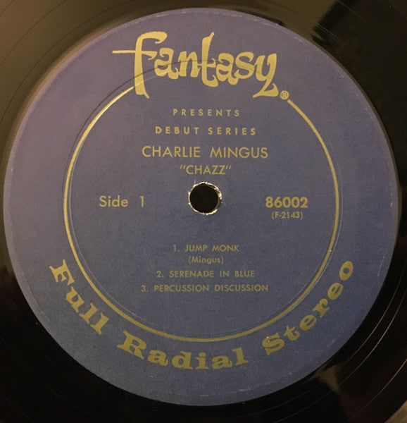 The Charlie Mingus Quintet – Chazz! (1956) - VG+ LP Record 1962 Fantasy USA Stereo Vinyl - Jazz / Hard Bop / Cool Jazz - Shuga Records