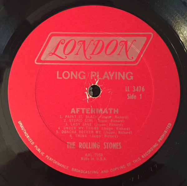 The Rolling Stones ‎– Aftermath - VG LP Record 1966 London USA Mono Vinyl - Rock & Roll / Blues Rock / Pop Rock - Shuga Records