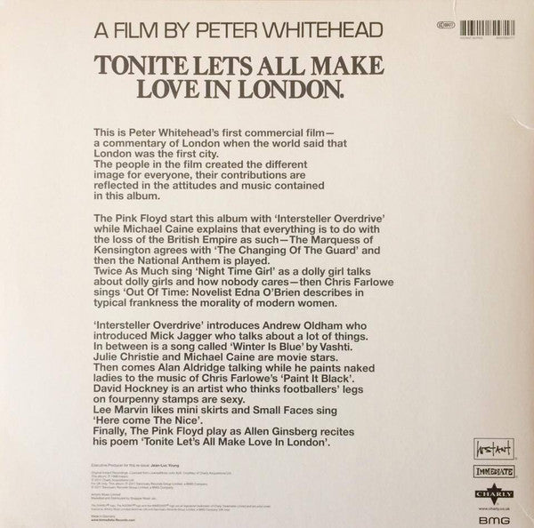 Various ‎– Tonite Let's All Make Love In London (1968) - New LP Record 2021  Immediate/Instant UK Import Pink Vinyl - Soundtrack