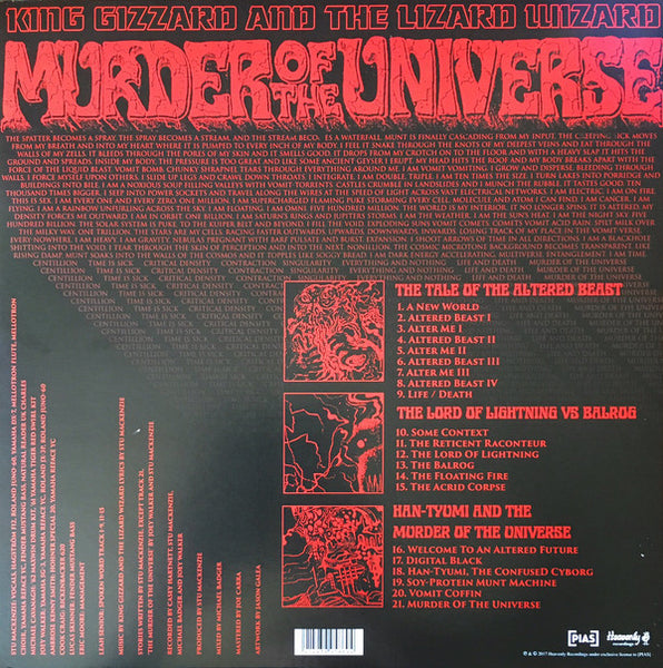 King Gizzard And The Lizard Wizard ‎– Murder Of The Universe - New LP Record 2017 Heavenly Europe Import Black Vinyl, Booklet & Download - Psychedelic Rock / Garage Rock - Shuga Records