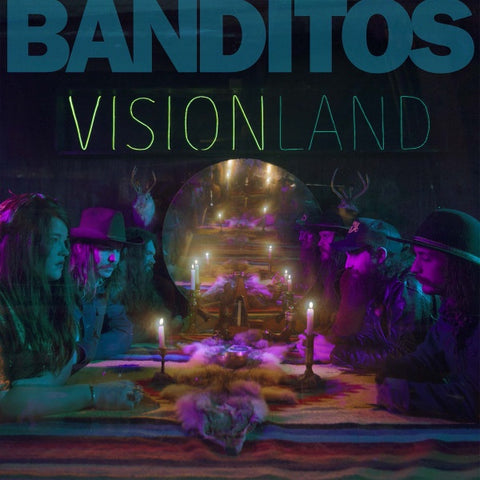 Autographed Signed by Full Band - Banditos – Visionland - Mint- LP Record 2017 Bloodshot Seafoam Green Vinyl - Rock
