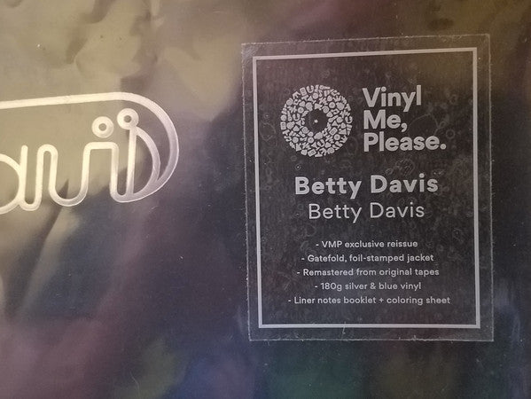 Betty Davis ‎– Betty Davis  Betty Davis ‎– Betty Davis (1973) - New LP Record 2017 Vinyl Me, Please/Light In The Attic USA Silver & Blue Splatter 180 gram Vinyl - Funk / Soul - Shuga Records