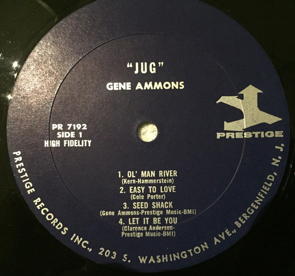 Gene Ammons ‎– "Jug" (1961) - VG LP Record 1968 Prestige USA Mono Vinyl - Jazz - Shuga Records