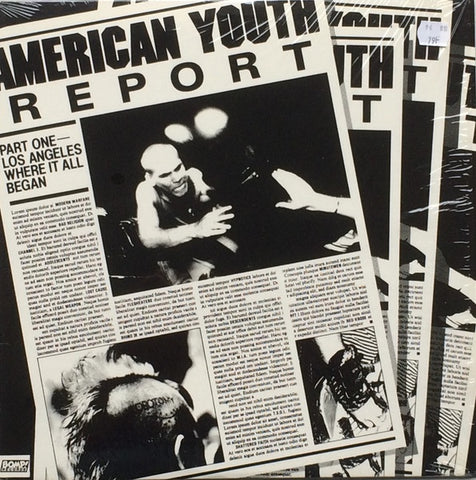 Various – American Youth Report (1982) - VG+ LP Record 1991 BOMP! USA Vinyl - Hardcore / Punk