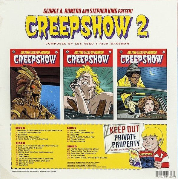 Les Reed And Rick Wakeman – Creepshow 2 (1987) New 2 LP Record 2017 Waxwork USA 180 gram Brown & Teal Swirl Vinyl - Soundtrack - Shuga Records