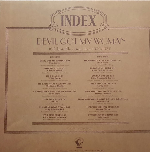 Various ‎– Devil Got My Woman: 16 Classic Blues Songs From 1926-1937 - New LP Record 2017 Hi Horse USA Red & Yellow Vinyl - Delta Blues / Country Blues - Shuga Records