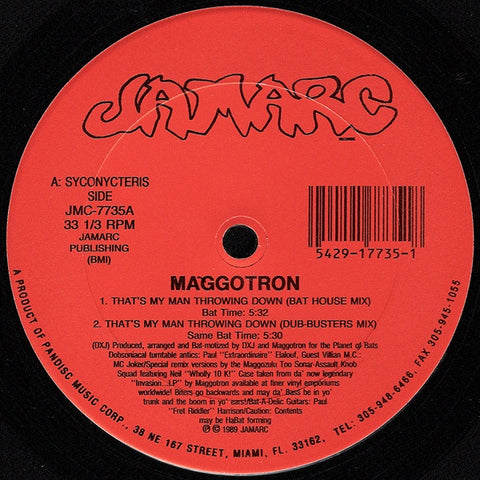 Maggotron – That's My Man Throwing Down - New 12" Single Record 1989 Jamarc USA Vinyl - Acid House / Electro Miami Bass
