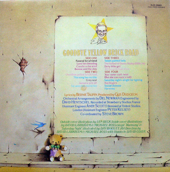 Elton John – Goodbye Yellow Brick Road (1973) - VG+ 2 LP Record 1978 DJM UK Import Yellow Vinyl - Pop Rock / Classic Rock - Shuga Records