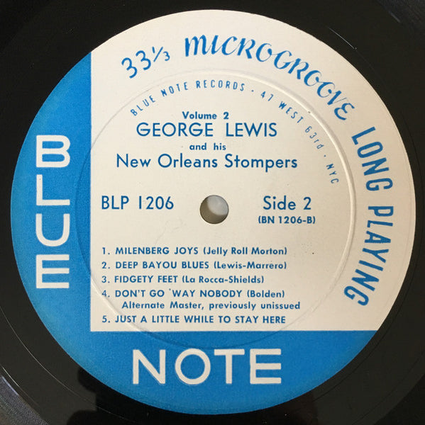 George Lewis And His New Orleans Stompers – Volume 2 - VG+ LP Record 1955 Blue Note USA Mono Lexington Vinyl - Jazz / Swing / Ragtime - Shuga Records
