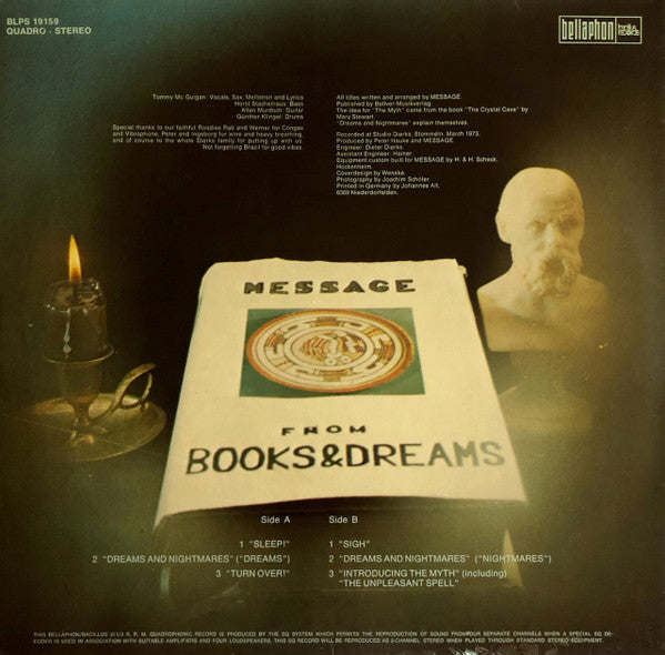 Message – From Books And Dreams - VG+ LP Record 1973 Bellaphon Bacillus Germany Vinyl - Krautrock / Prog Rock - Shuga Records