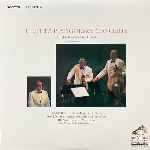 Heifetz, Piatigorsky & Jacob Lateiner / Beethoven / Haydn / Rózsa – Piano Trio Op.1 No. 1 / Divertimento For Cello And Orchestra / Tema Con Variazioni ) (1964) - New LP Record 2013 Impex RCA 180 gram Vinyl - Classical
