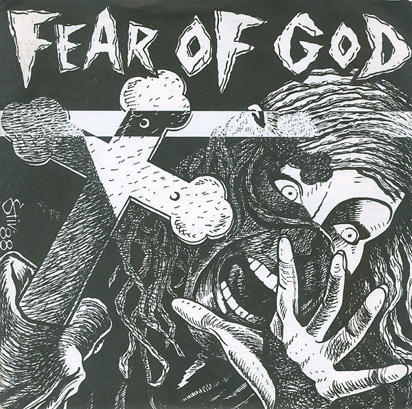 Fear Of God – Fear Of God - Mint- 7" EP Record 1988 Temple Of Love Germany Clear Vinyl - Grindcore / Noisecore - Shuga Records