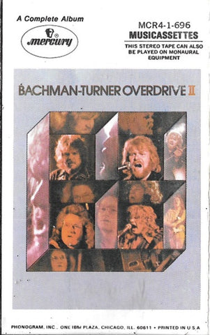 Bachman-Turner Overdrive – Bachman-Turner Overdrive II - Used Cassette 1973 Mercury Tape - Classic Rock