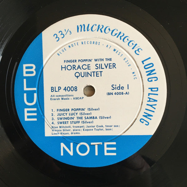The Horace Silver Quintet – Finger Poppin' With The Horace Silver Quintet - VG (VG- cover) LP Record 1959 Blue Note USA Mono Vinyl - Jazz / Hard Bop - Shuga Records