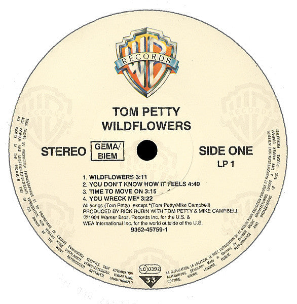 Tom Petty ‎– Wildflowers - VG+ 2 LP Record 1994 Warner Germany/Europe Import Vinyl Original - Classic Rock / Pop Rock