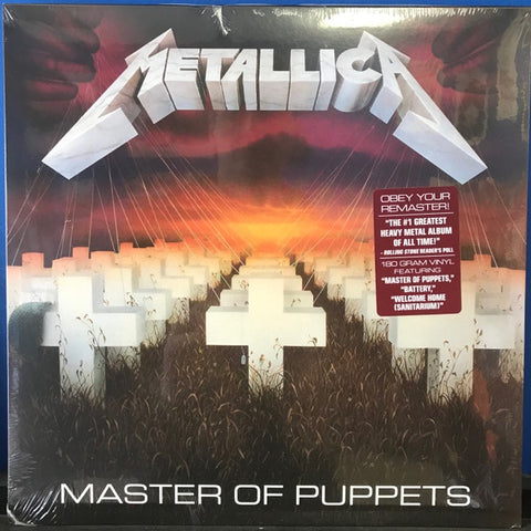 Metallica - Master of Puppets (1986) - Mint- LP Record 2017 Blackened USA 180 Gram Vinyl & Download - Heavy Metal / Thrash