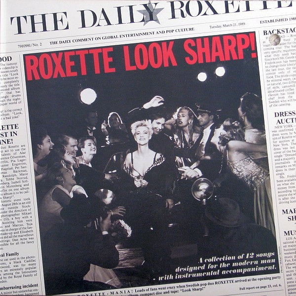 Roxette – Look Sharp! - Mint- LP Record 1988 EMI USA Vinyl - Synth-Pop / Rock / Power Pop - Shuga Records