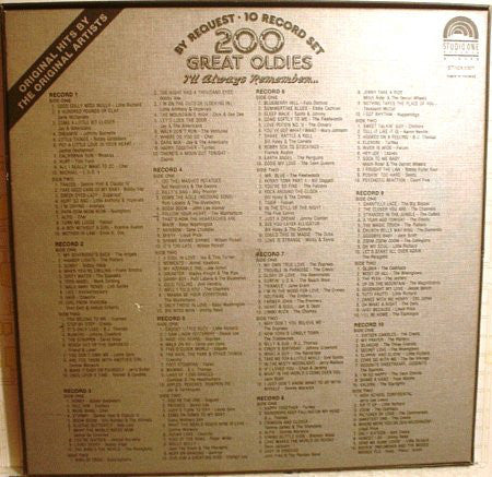 Various – 200 Great Oldies I'll Always Remember... - VG+ 10 LP Record Box Set 1970s ARC Holland Vinyl - Rock / Soul / Doo Wop / Soul / Rhythm & Blues - Shuga Records