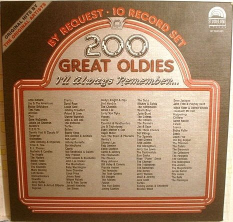 Various – 200 Great Oldies I'll Always Remember... - VG+ 10 LP Record Box Set 1970s ARC Holland Vinyl - Rock / Soul / Doo Wop / Soul / Rhythm & Blues - Shuga Records