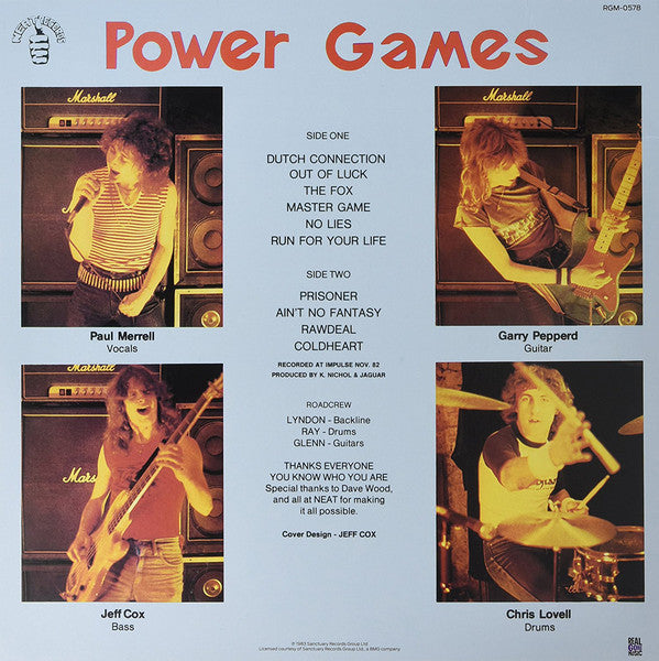 Jaguar ‎– Power Games (1983) - New LP Record 2017 Real Gone Music USA Black/White Splatter Vinyl - Heavy Metal