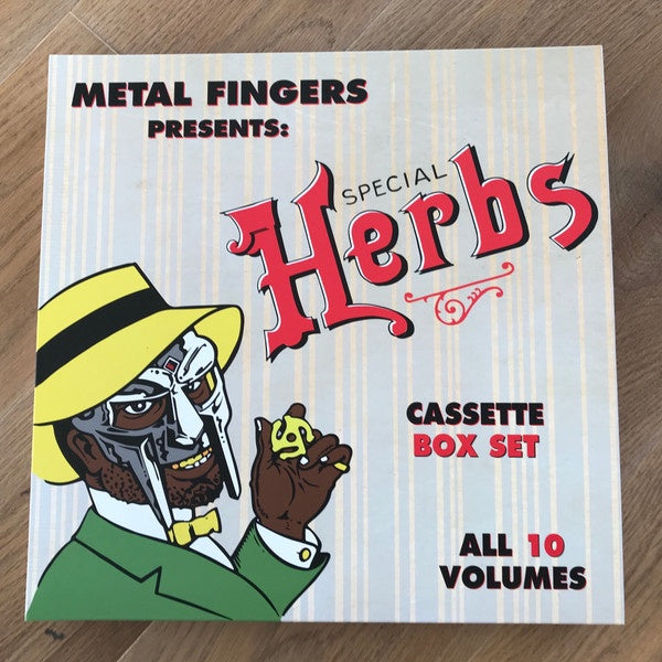 Metal Fingers (MF DOOM) – Presents Special Herbs The Box Set Vol. 0-9 - New 5 Cassette Box Set 2017 Metal Face Records Tape - Instrumental Hip Hop - Shuga Records
