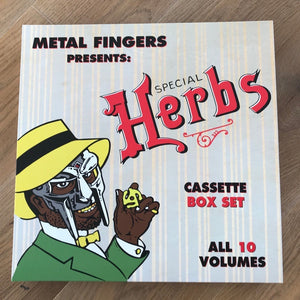 Metal Fingers (MF DOOM) – Presents Special Herbs The Box Set Vol. 0-9 - New 5 Cassette Box Set 2017 Metal Face Records Tape - Instrumental Hip Hop - Shuga Records